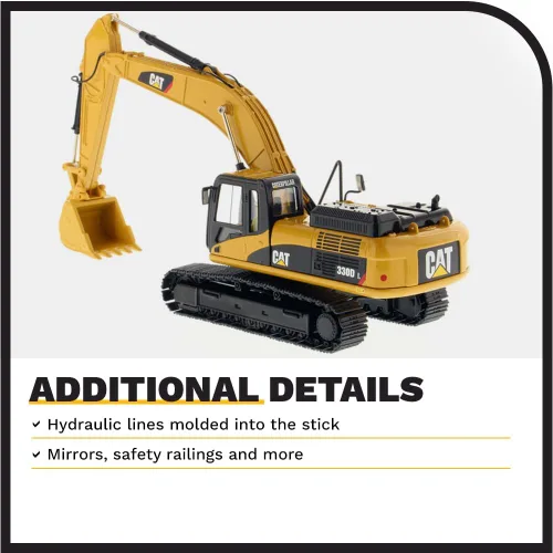 Vista 5 de Diecast Masters Excavadora hidráulica Caterpillar 330D L Core Classics Series Vehículo