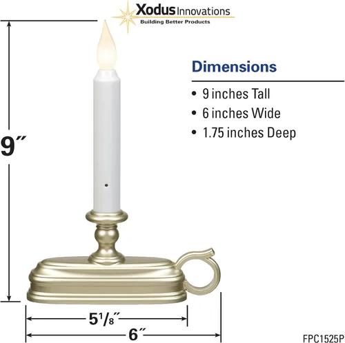Vista 3 de Xodus Innovations - Vela de ventana LED con pilas de Logística de Amazon
