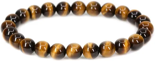 Vista 7 de Keleny Gem - Pulsera elástica de piedras semipreciosas con cuentas redondas de 8 mm, 7 pulgadas, unisex Ágata de encaje azul de grado A