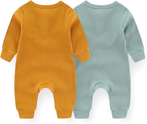 Vista 21 de ZAV Mono de manga larga unisex para bebé, niño y niña, 2