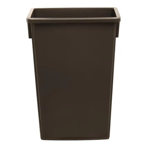 Vista 4 de Cubo de basura rectangular de plástico negro de 16 galones, perfecto para cocina, oficina