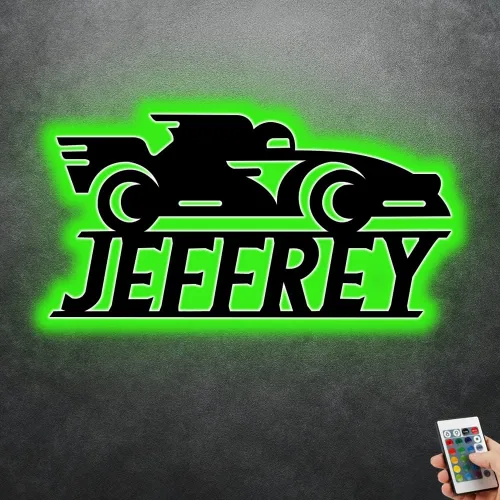 Vista 11 de Arte de pared de metal personalizado para motocross con luz LED, luz nocturna personalizada con nombre de motocross, decoración de lámpara de neón