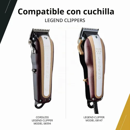 Vista 4 de Wahl - Cuchilla de cuña profesional, repuesto de acero inoxidable, modelo 2228 Fits 5 Star Legend Clippers, Blade Slide Design Widens the Cut