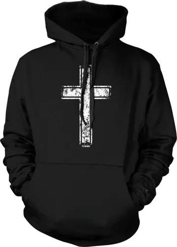 Vista 21 de Tcombo Sudadera con capucha unisex con diseño de cruz angustiada