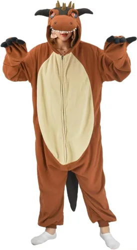 Vista 5 de Adult Carnotaurus Onesie Pajamas Halloween Christmas Costume Cosplay Costume Women Men