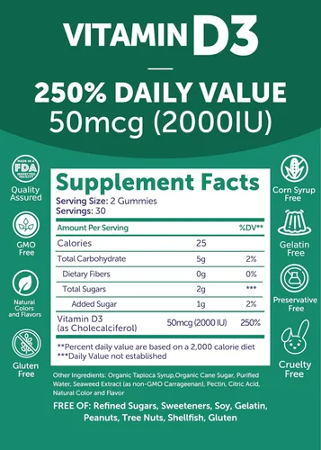 Vista 6 de Lunakai Paquete de gomitas de colágeno y vitamina D3, suplementos antienvejecimiento sin OMG para hombres y mujeres, gomitas de apoyo