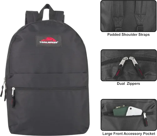 Vista 2 de Mochilas clásicas tradicionales de 17pulgadas con correas acolchadas ajustables para los hombros