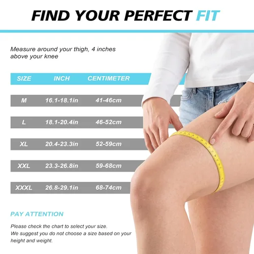 Vista 5 de Rodillera de compresión para hombres y mujeres, paquete de 2, alivia el dolor de rodilla causado por correr, proporciona soporte de rodilla