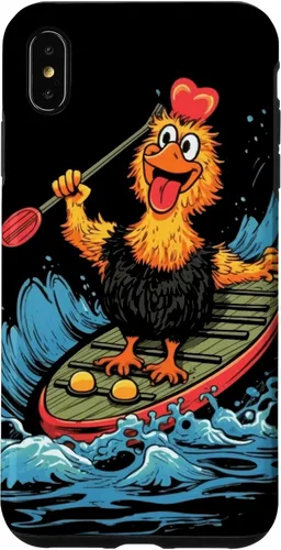 Vista 7 de Funda para iPhone X/XS Kayak de pollo Kayak Kayak Piragüismo Remo