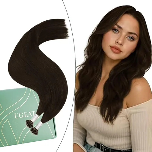 Vista 68 de Ugeat - Extensiones de cabello humano con microanillo, 14 pulgadas, extensiones de cabello Remy con microcuentas de 1 gm/hebra, 50 gms, extensiones