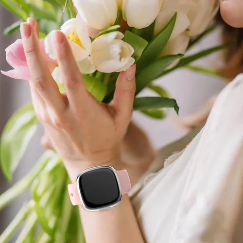 Vista 6 de Rc-Z [Paquete de 4] Funda protectora de pantalla para Fitbit Versa 4/Fitbit Sense 2, TPU antiarañazos, cubierta completa, accesorios