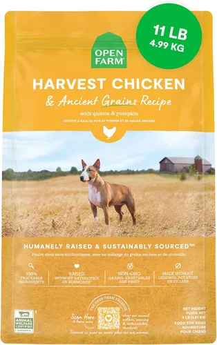 Vista 32 de Open Farm - Alimento seco para perros con cerdo y granos ancestrales, receta de cerdo criado de forma humanitaria con granos sanos, sin saborizantes