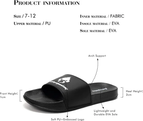 Vista 5 de FUNKYMONKEY Sandalias informales cómodas para hombre, para interiores y exteriores