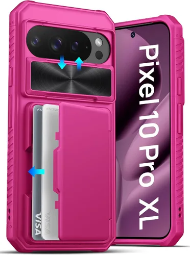 Vista 19 de ATATOO Funda tipo cartera para Google Pixel 10 Pro XL, tarjetero integrado (3-5 tarjetas) [bloqueo RFID] y cubierta de cámara deslizante, protección