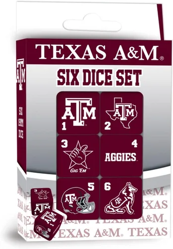 Vista 11 de MasterPieces Game Day - NCAA Alabama Crimson Tide - Juego de 6 dados con logotipo del equipo, tamaño estándar D6