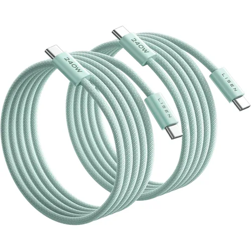 Vista 9 de LISEN Cable corto USB C a USB C de 240 W (1.5 pies+1 5 pies)