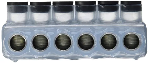 Vista 2 de Polaris Vision Tap IPLD250-6CB - Conector aislado de 6 puertos de entrada de doble cara, 250 MCM-6 AWG-1, paquete transparente