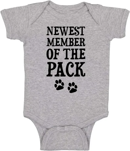 Vista 6 de El nuevo miembro de The Pack - Divertido body esencial para bebé, ropa para niña recién nacida Negro