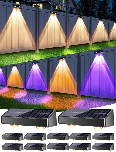 Vista 12 de Brizled Luces de valla de Halloween alimentadas por energía solar, paquete