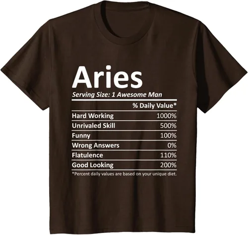 Vista 32 de ARIES Nutrition - Camiseta divertida de regalo con nombre personalizado para cumpleaños, Negro, S