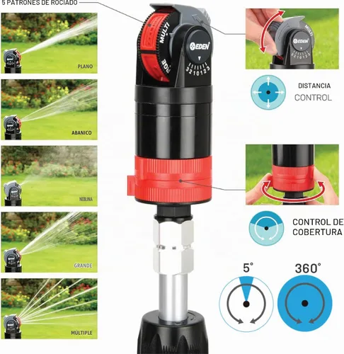 Vista 4 de Eden 11530-EDAMZ Rociador Multipatrón Más Sistema de Nebulización