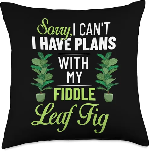 Vista 4 de Fiddle Leaf Fig Ficus Lyrata Care Tree Plant Soil - Almohada para interiores, 16 x 16 pulgadas, multicolor