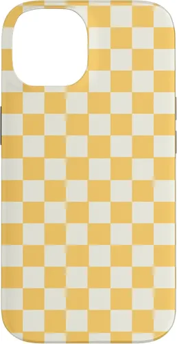 Vista 4 de Yellow Checkered Checker Checkerboard Classic Pattern Case for iPhone 17