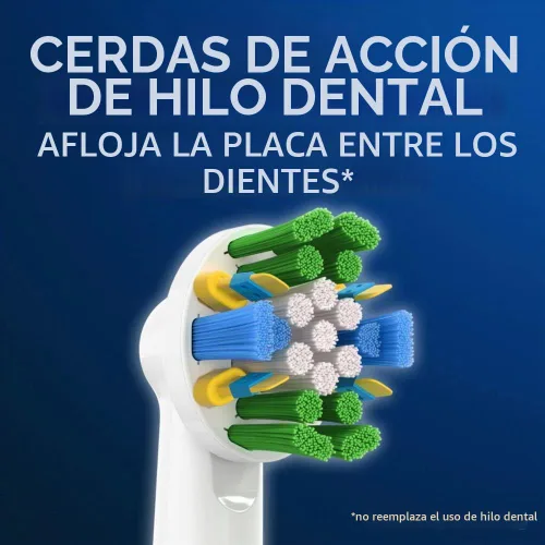 Vista 2 de Cabezales de repuesto Oral-B Floss Action para cepillo de dientes eléctrico Oral-B, paquete de 4