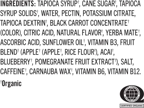Vista 6 de Probar - Masticables energéticos orgánicos Bolt, explosión de bayas, sin OMG, sin gluten, certificado orgánico USDA, saludable, energía natural