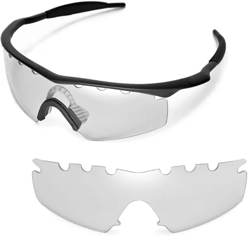 Vista 3 de Walleva Lentes o lentes de repuesto ventilados con almohadilla nasal negra para Oakley M Frame Strike - Múltiples opciones disponibles