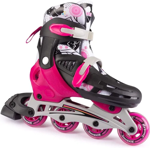 Vista 8 de New-Bounce - Patines en línea para niñas y niños, patines ajustables para exteriores para niños de 8 a 12 años para principiantes y avanzados