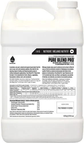 Vista 2 de Botanicare Pure Blend Pro Bloom Soil, Nutriente para Frutas y Flores, 1-4-5, 1 gal.