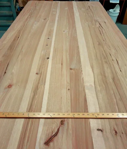 Vista 4 de Chapa de madera anudada rústica de nuez de nuez de nogal de 24 "x 48" en respaldo de papel 1/40