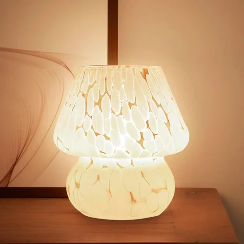 Vista 7 de Dawnwake Lámpara de mesa con forma de hongo para dormitorio, pequeña lámpara de noche de escritorio para sala de estar, decoración de hongos, lindas