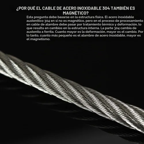 Vista 6 de Cable de alambre de 1/16 de pulgada, cable de acero inoxidable 304 de 100 pies con 50 fundas de engarzado, grado aeronáutico, hebra de 7x7
