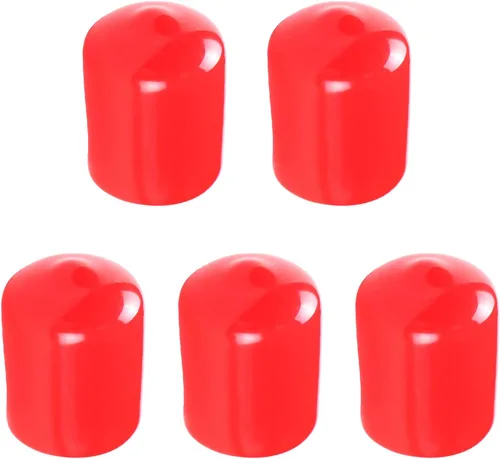 Vista 10 de Cubierta de tapa de extremo redondo de goma de 1.06 pulgadas (1.063 in), protectores de rosca de tornillo de PVC flexible de tubería de tubería
