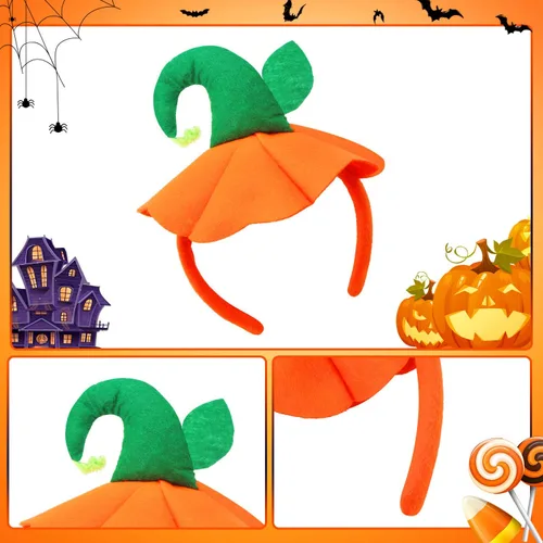 Vista 4 de Halloween calabaza diadema Halloween disfraz calabaza headwear