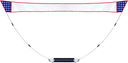 Vista 6 de Franklin Sports Juego de red de bádminton - Red de bádminton se instala en segundos - Incluye 2 raquetas, 2 pajaritos y red preencordada y postes