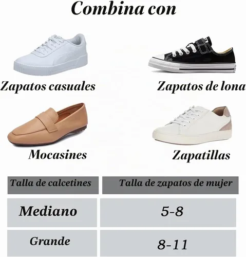 Vista 7 de Calcetines invisibles de algodón para mujer, de corte bajo, planos, 12