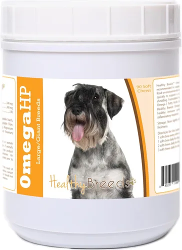 Vista 223 de Healthy Breeds Affenpinscher Omega HP - Masticables suaves para piel y pelaje, 60