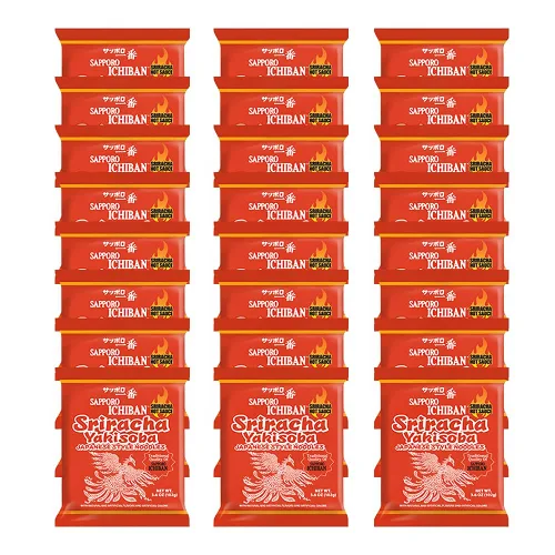 Vista 9 de [ICHIBAN DE SAPPORO] Sriracha Yakisoba, Chow Mein picante, Nº 1 sabor japonés de fideos instantáneos (3.6 onzas/3.60 oz) (5 paquetes)
