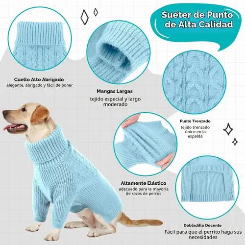 Vista 4 de Queenmore Suéter cálido de invierno para perros pequeños a grandes
