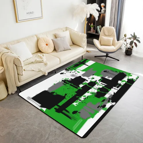 Vista 11 de Feelyou Tapete de interior de arte abstracto para niños y niñas, alfombra geométrica de 3 x 5 pulgadas, ultra suave, retro, circular, geométrica