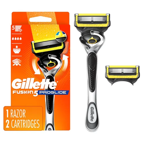 Vista 9 de Gillette ProGlide Shield Premium Edition Maquinillas de afeitar para hombres, 1 maquinilla de afeitar Gillette, 8 repuestos de cuchillas ProShield