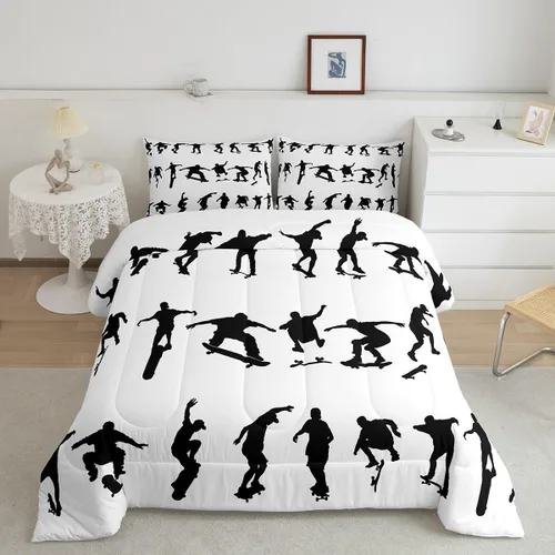 Vista 18 de Feelyou Juego de edredón de panda de dibujos animados para niños, edredón de animales lindos para niños y niñas, juego de ropa de cama kawaii panda