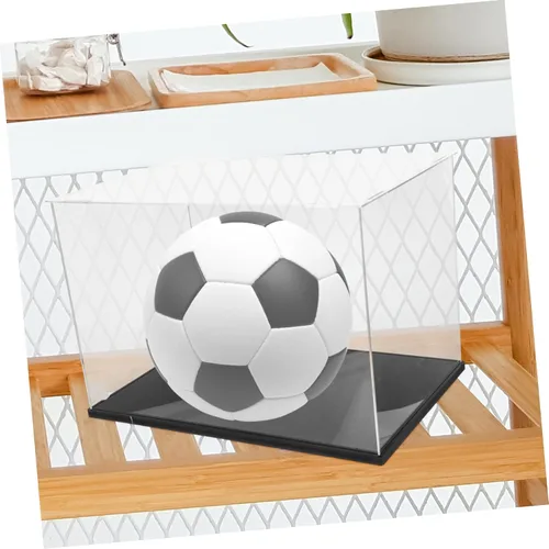 Vista 6 de Caja de exhibición de fútbol Caja transparente Caja transparente Caja de exhibición transparente Caja de vidrio transparente para exhibición Caja