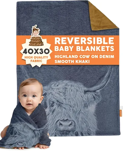 Vista 9 de Dear Baby Gear - Mantas reversibles para bebé - Manta suave para recién nacido - Blanco para niños pequeños - Manta para niños y niñas - Mantas