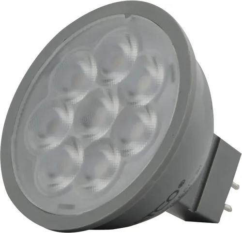 Vista 5 de Satco Reemplazo directo regulable para lámparas halógenas (paquete de 12) S11341; 6 vatios; LED MR16; 3000K CCT; base GU5.3; ángulo de haz de 40