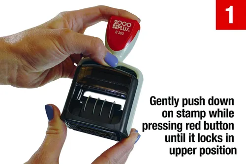 Vista 4 de Cosco 2000 Plus Self-Inking Two-Color Type Size 1 1/2 inReceivedin Dater (011034) (Pack of 8)