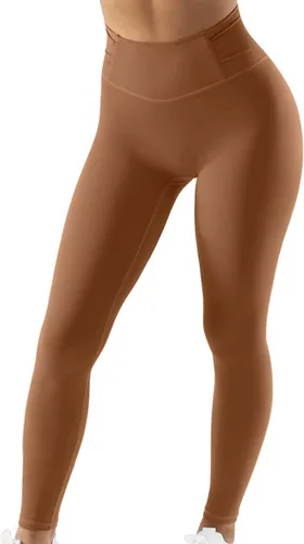 Vista 2 de SMIDOW Leggings de cintura alta para mujer, mallas de entrenamiento, elásticos, sin costuras, pantalones de yoga para gimnasio